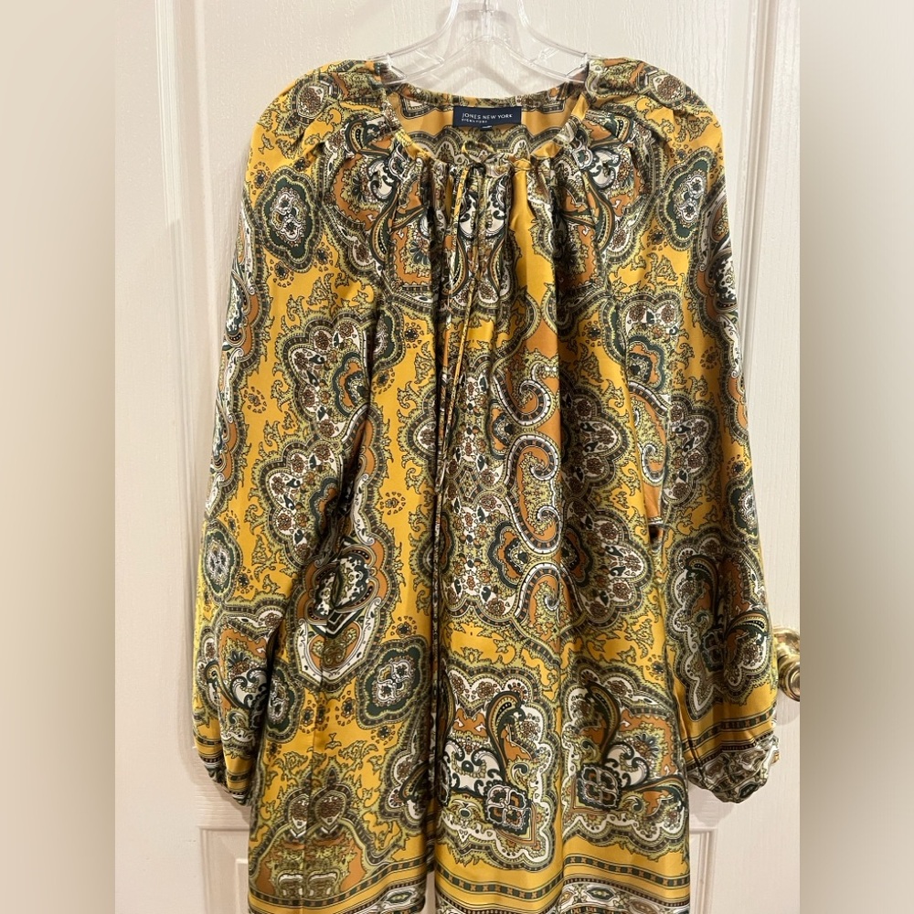 Jones New York Yellow Paisley Tunic